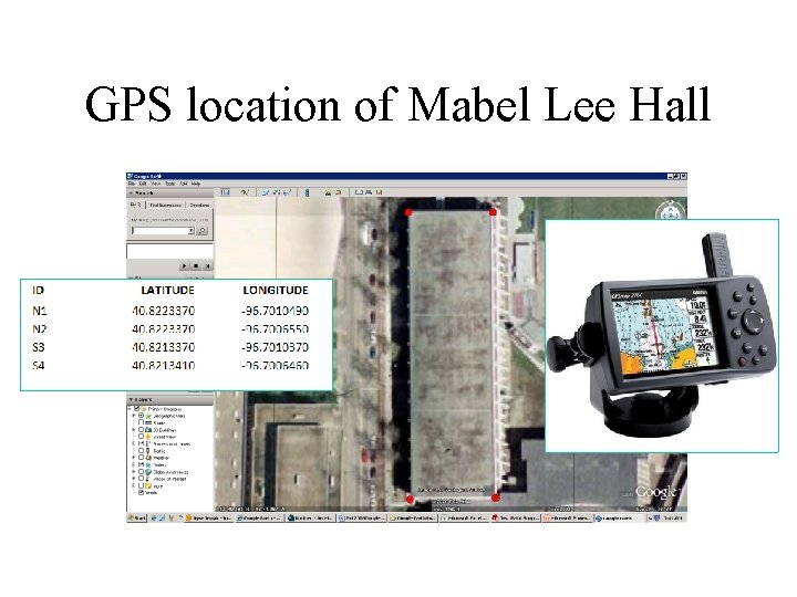 GPS location of Mabel Lee Hall 