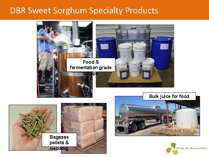 DBR Sweet Sorghum Specialty Products Food & fermentation grade syrups Bulk juice for food