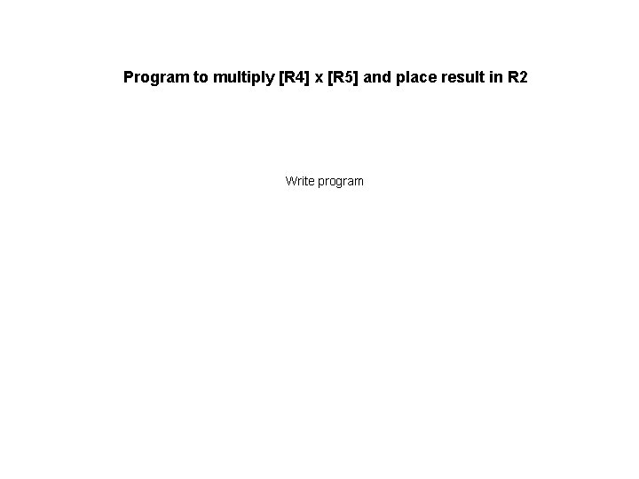 Program to multiply [R 4] x [R 5] and place result in R 2