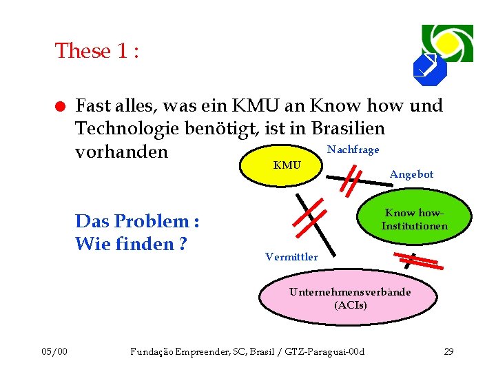 These 1 : l Fast alles, was ein KMU an Know how und Technologie