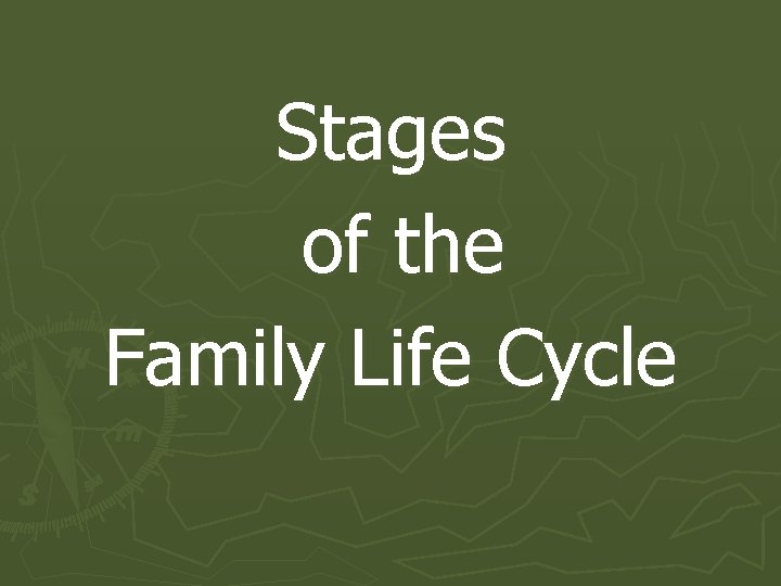 Stages of the Family Life Cycle 