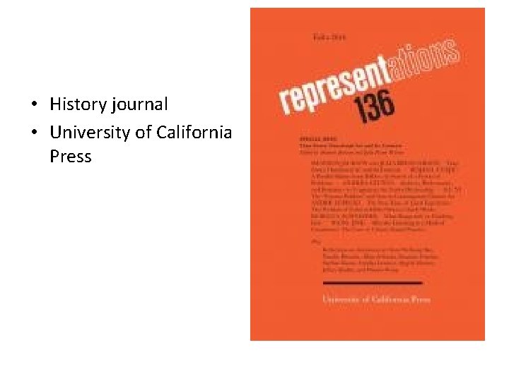 • History journal • University of California Press • History journal • University of California Press