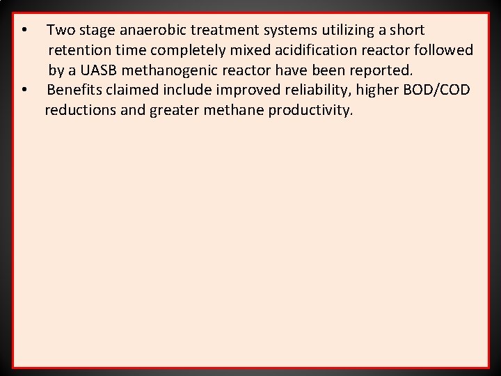 Two stage anaerobic treatment systems utilizing a short retention time completely mixed acidification reactor