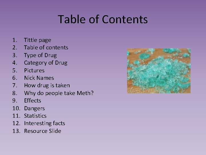 Table of Contents 1. 2. 3. 4. 5. 6. 7. 8. 9. 10. 11.