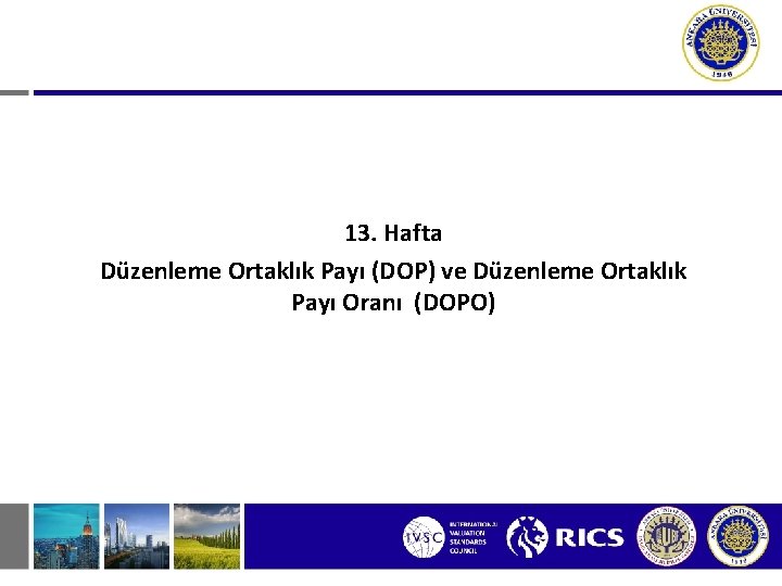 13. Hafta Düzenleme Ortaklık Payı (DOP) ve Düzenleme Ortaklık Payı Oranı (DOPO) 