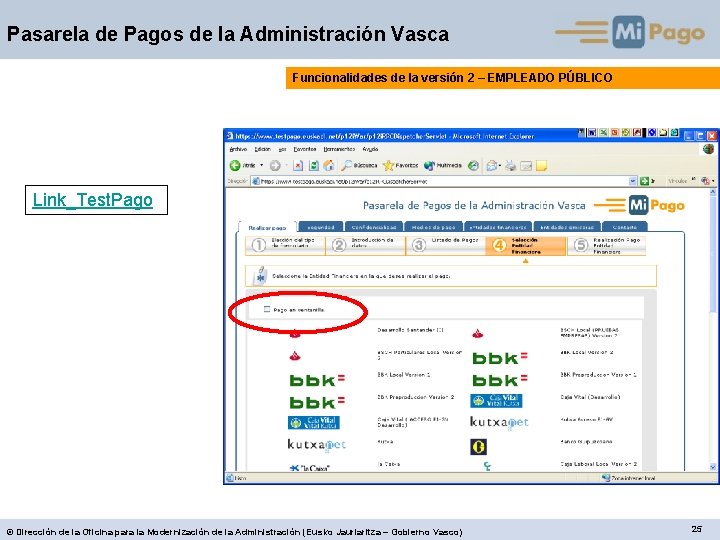 Pasarela de Pagos de la Administración Vasca Funcionalidades de la versión 2 – EMPLEADO