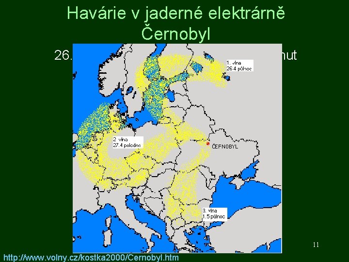 Havárie v jaderné elektrárně Černobyl 26. dubna roku 1986 v 1 hodinu 23 minut