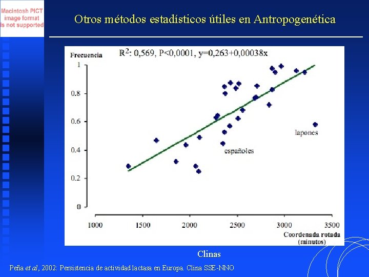 Otros métodos estadísticos útiles en Antropogenética Clinas Peña et al, 2002: Persistencia de actividad