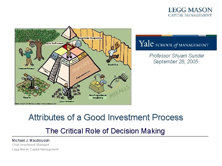 Professor Shyam Sunder September 28, 2005 Attributes of a Good Investment Process The Critical
