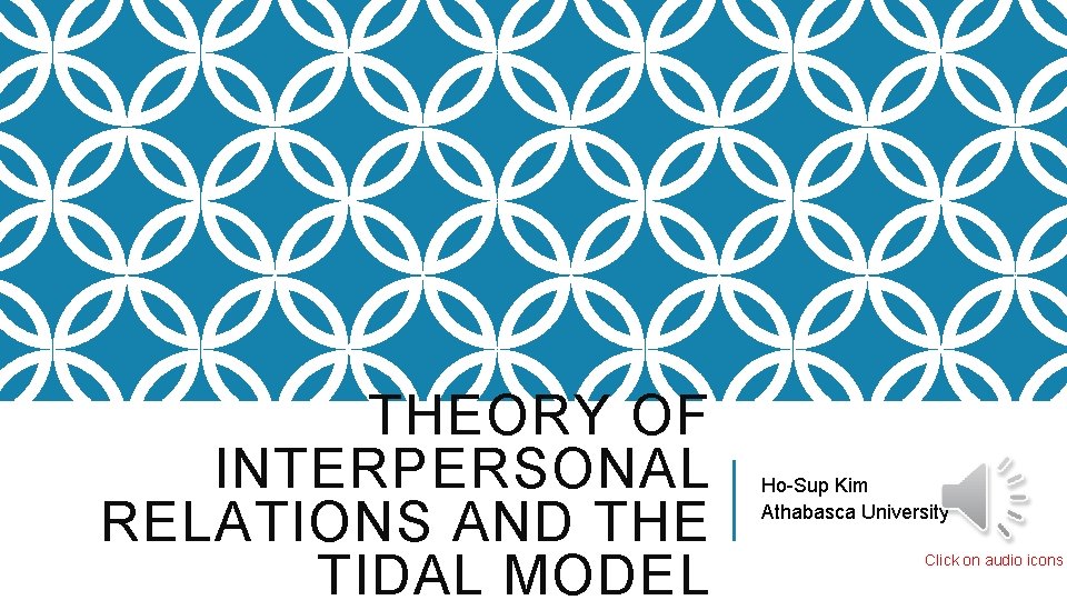 THEORY OF INTERPERSONAL RELATIONS AND THE TIDAL MODEL Ho-Sup Kim Athabasca University Click on