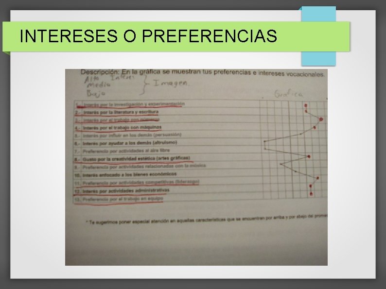 INTERESES O PREFERENCIAS 