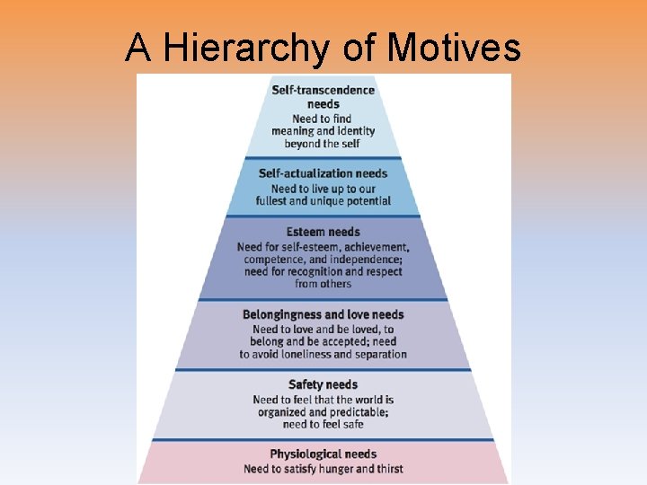 A Hierarchy of Motives 