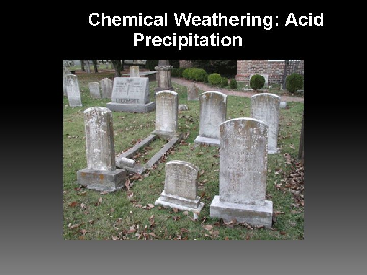 Chemical Weathering: Acid Precipitation 