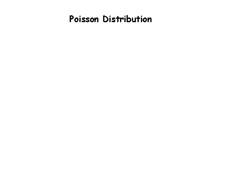 Poisson Distribution 