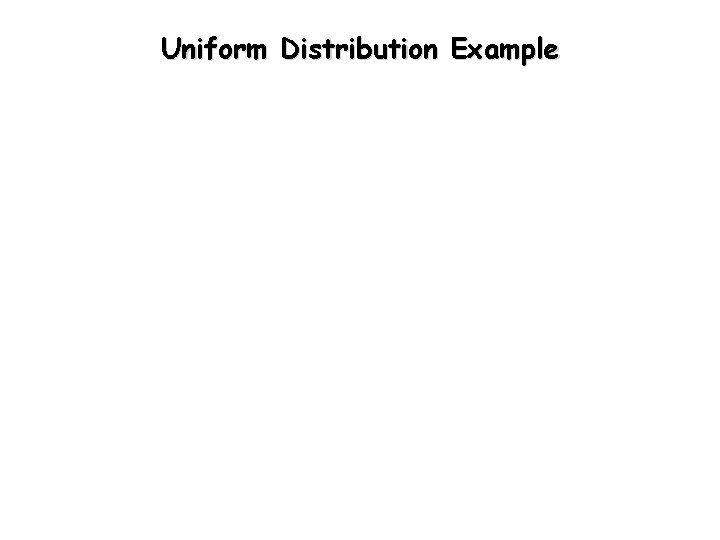 Uniform Distribution Example 