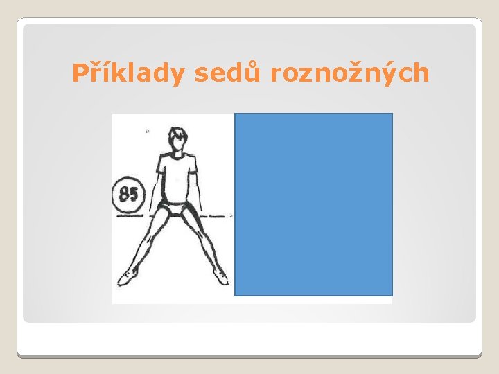 Příklady sedů roznožných 