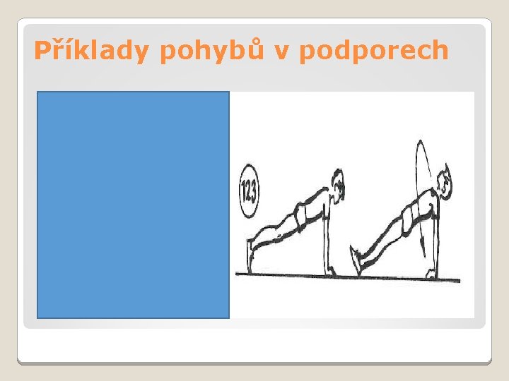 Příklady pohybů v podporech 