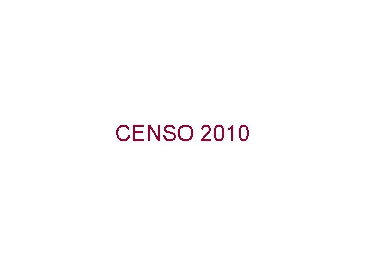 CENSO 2010 
