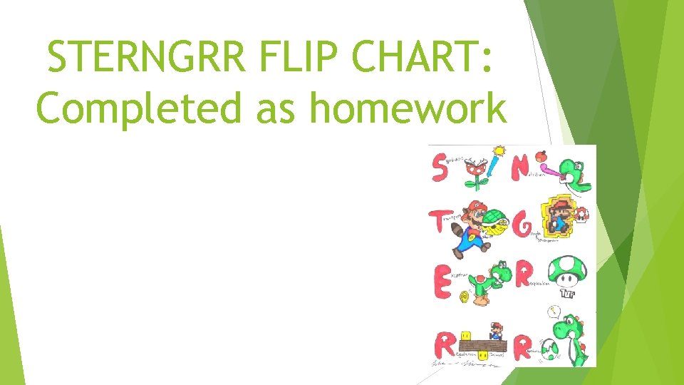 STERNGRR FLIP CHART: Completed as homework 