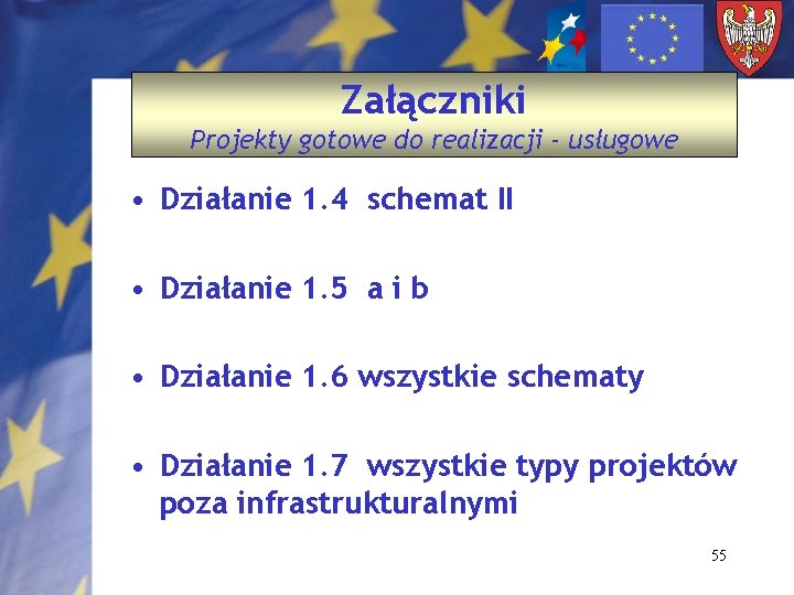 Załączniki Projekty gotowe do realizacji - usługowe • Działanie 1. 4 schemat II •