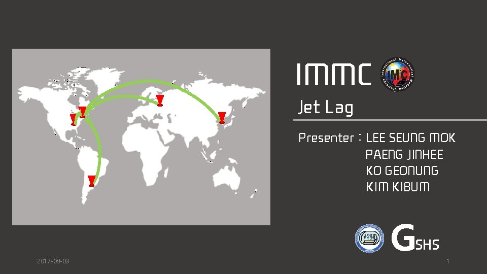 IMMC Jet Lag Presenter : LEE SEUNG MOK PAENG JINHEE KO GEONUNG KIM KIBUM