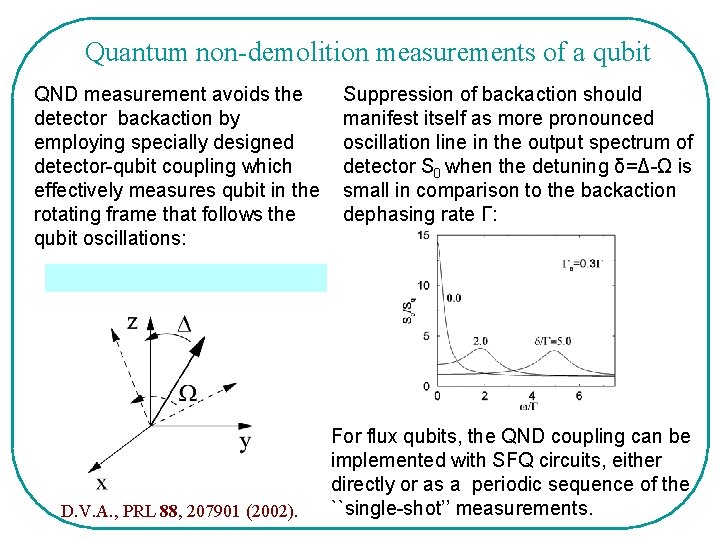 Quantum non-demolition measurements of a qubit QND measurement avoids the detector backaction by employing
