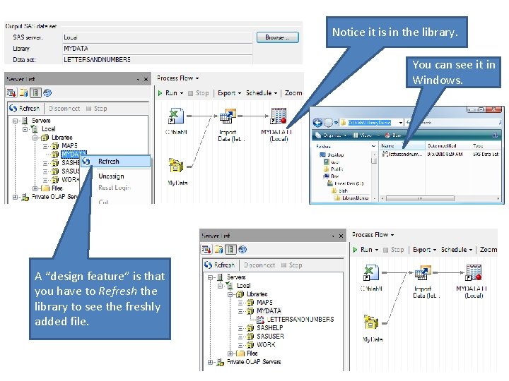 Notice it is in the library. You can see it in Windows. A “design