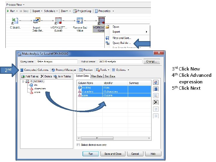 2 nd 3 rd Click New 4 th Click Advanced expression 5 th Click