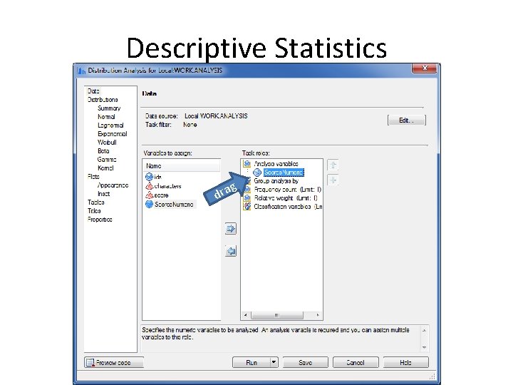 Descriptive Statistics g dra 