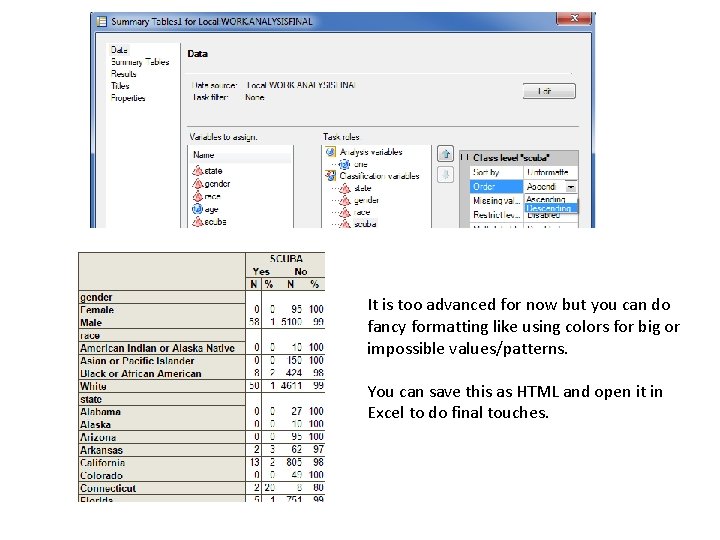 It is too advanced for now but you can do fancy formatting like using