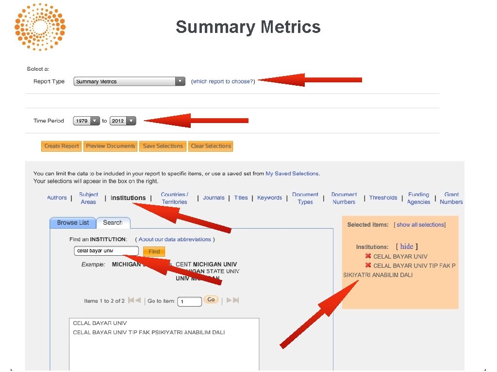 Summary Metrics 