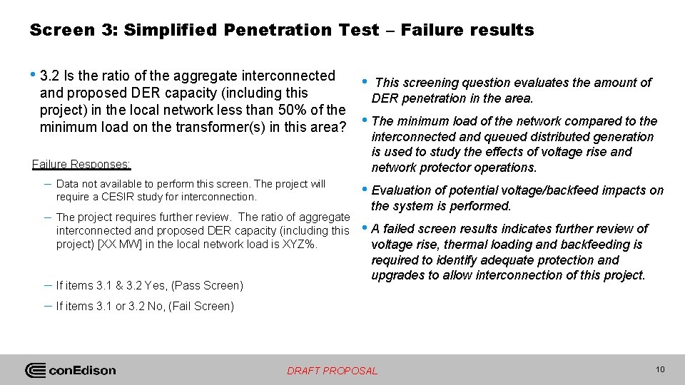 Screen 3: Simplified Penetration Test – Failure results • 3. 2 Is the ratio