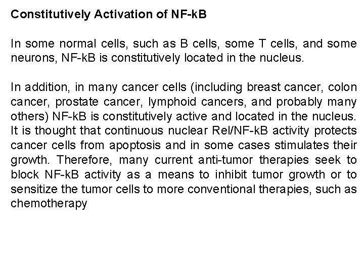 NFB family and Signal Transduction Pathway NFB Family
