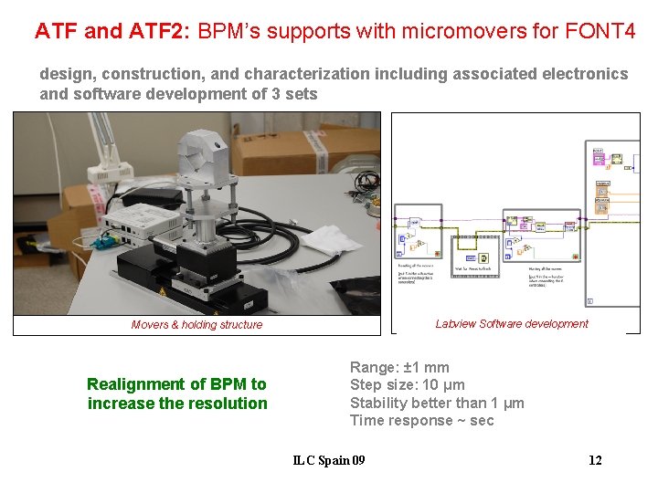 ATF and ATF 2: BPM’s supports with micromovers for FONT 4 design, construction, and