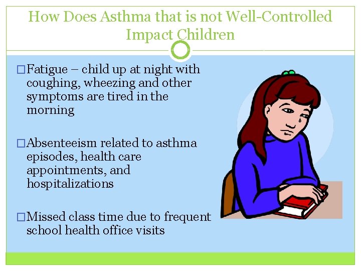 How Does Asthma that is not Well-Controlled Impact Children �Fatigue – child up at How Does Asthma that is not Well-Controlled Impact Children �Fatigue – child up at