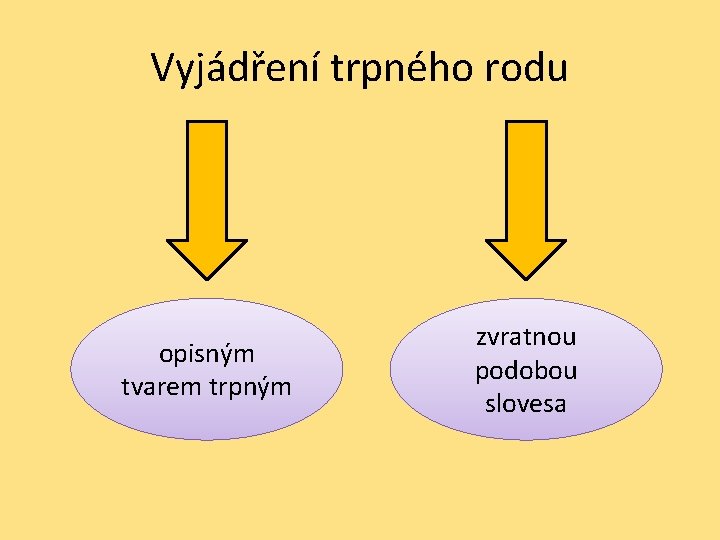 Vyjádření trpného rodu opisným tvarem trpným zvratnou podobou slovesa 