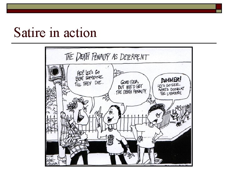 Satire in action 