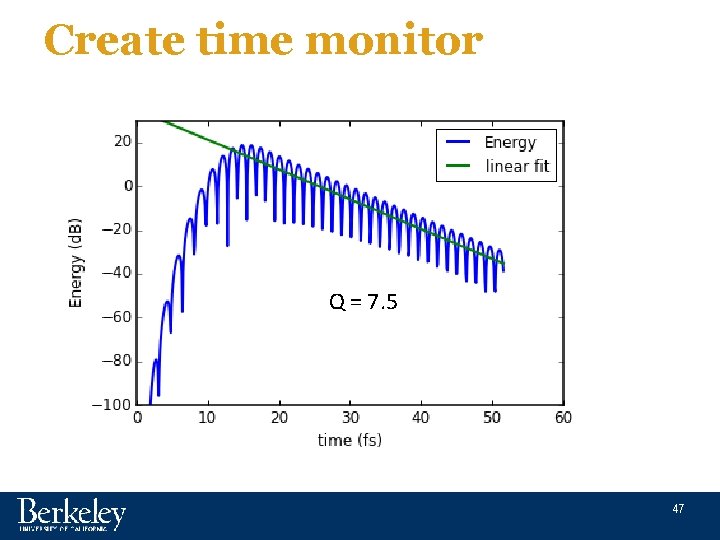 Create time monitor Q = 7. 5 47 