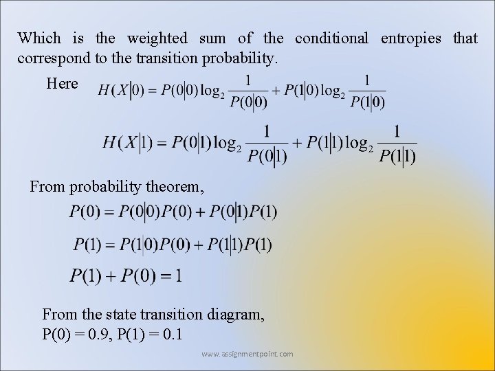 Which is the weighted sum of the conditional entropies that correspond to the transition Which is the weighted sum of the conditional entropies that correspond to the transition