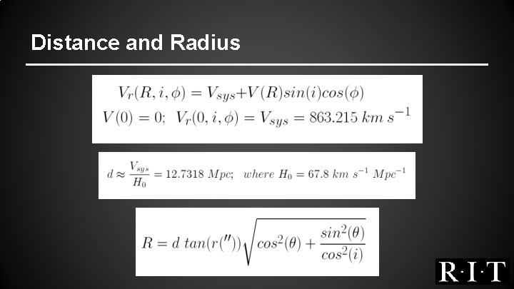 Distance and Radius 