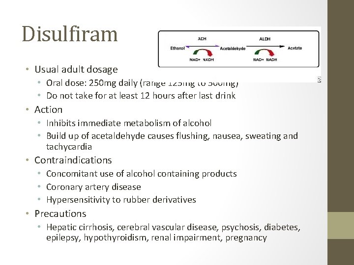 Disulfiram • Usual adult dosage • Oral dose: 250 mg daily (range 125 mg Disulfiram • Usual adult dosage • Oral dose: 250 mg daily (range 125 mg