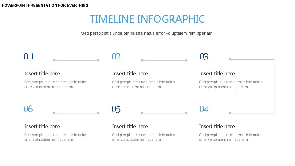 POWERPOINT PRESENTATION FOR EVERTHING TIMELINE INFOGRAPHIC Sed perspiciatis unde omnis iste natus error voluptatem