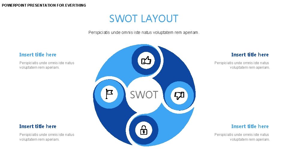 POWERPOINT PRESENTATION FOR EVERTHING SWOT LAYOUT Perspiciatis unde omnis iste natus voluptatem rem aperiam.