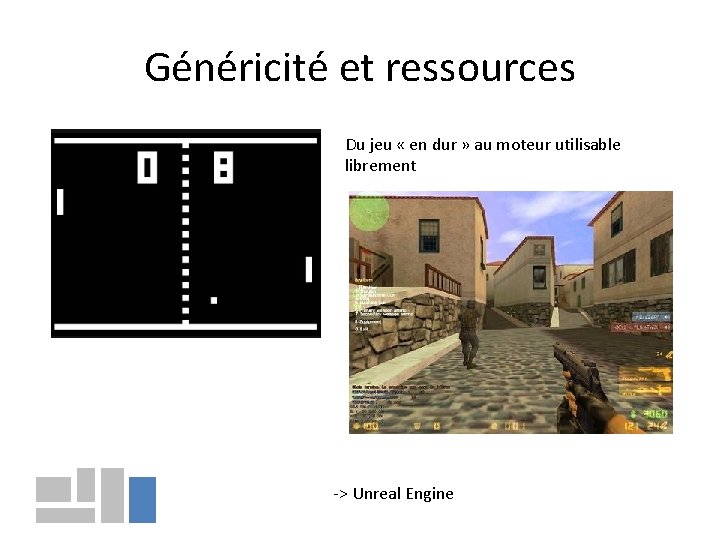 Généricité et ressources Du jeu « en dur » au moteur utilisable librement ->