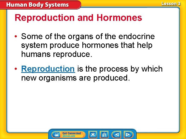 Reproduction and Hormones • Some of the organs of the endocrine system produce hormones