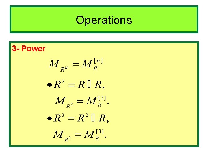 Operations 3 - Power 