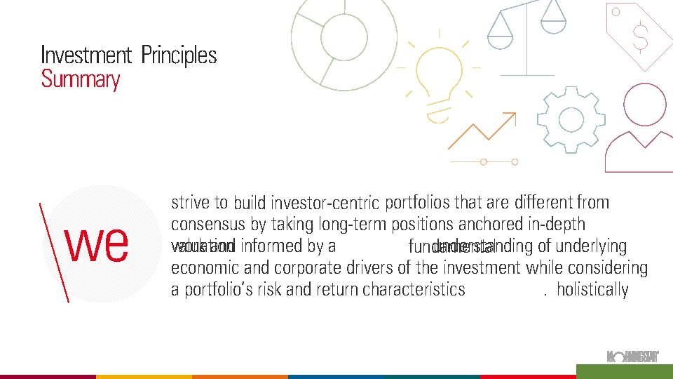 Investment Principles Summary we strive to build investor-centric portfolios that are different from consensus