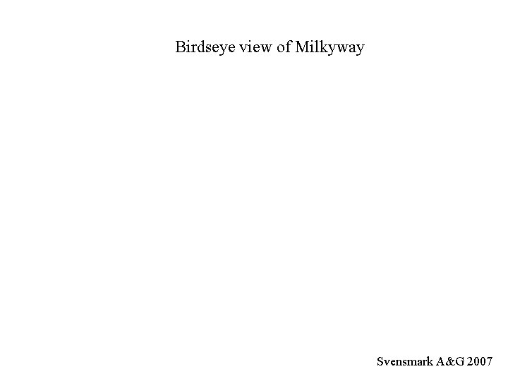 Birdseye view of Milkyway Svensmark A&G 2007 
