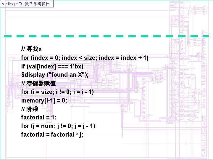 Verilog HDL 数字系统设计 // 寻找x for (index = 0; index < size; index =