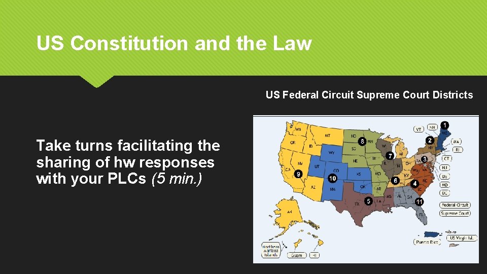 US Constitution and the Law US Federal Circuit Supreme Court Districts Take turns facilitating